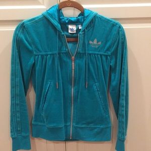 Adidas turquoise classic track suit jacket/pants
